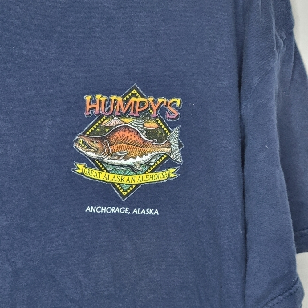 Vintage 90s Humpy's Greak Alaskan Alehouse Anchorage Alaska T-Shirt Size XL - Picture 4 of 5